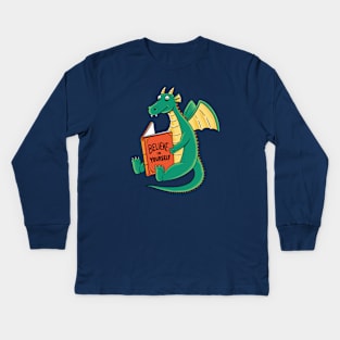 Dragon believe in yourself Kids Long Sleeve T-Shirt